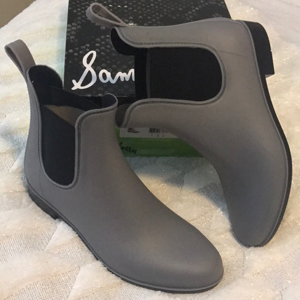 Sam Edelman Grey Rain Boots